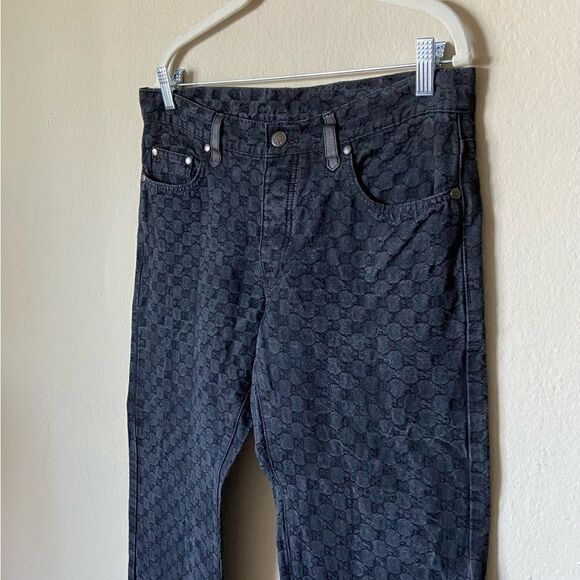 Vintage Tom Ford For Gucci Authentic Black Gray Jeans Pants Straight Leg Size 40 - Picture 5 of 9